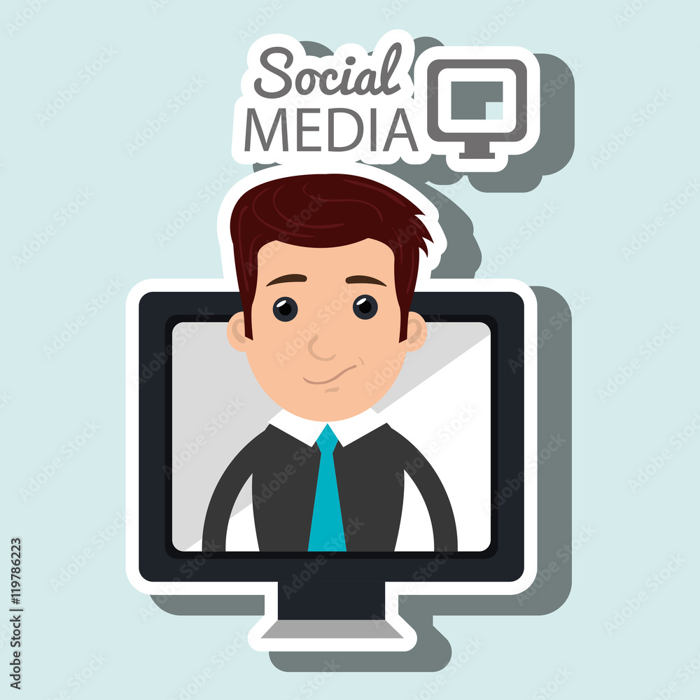 man social media apps vector illustration eps10 man social media apps vector illustration eps10