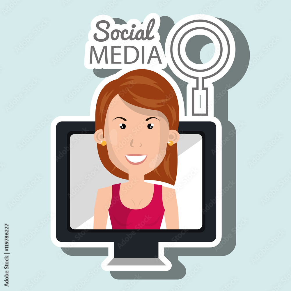 woman social media apps vector illustration eps10 woman social media apps vector illustration eps10