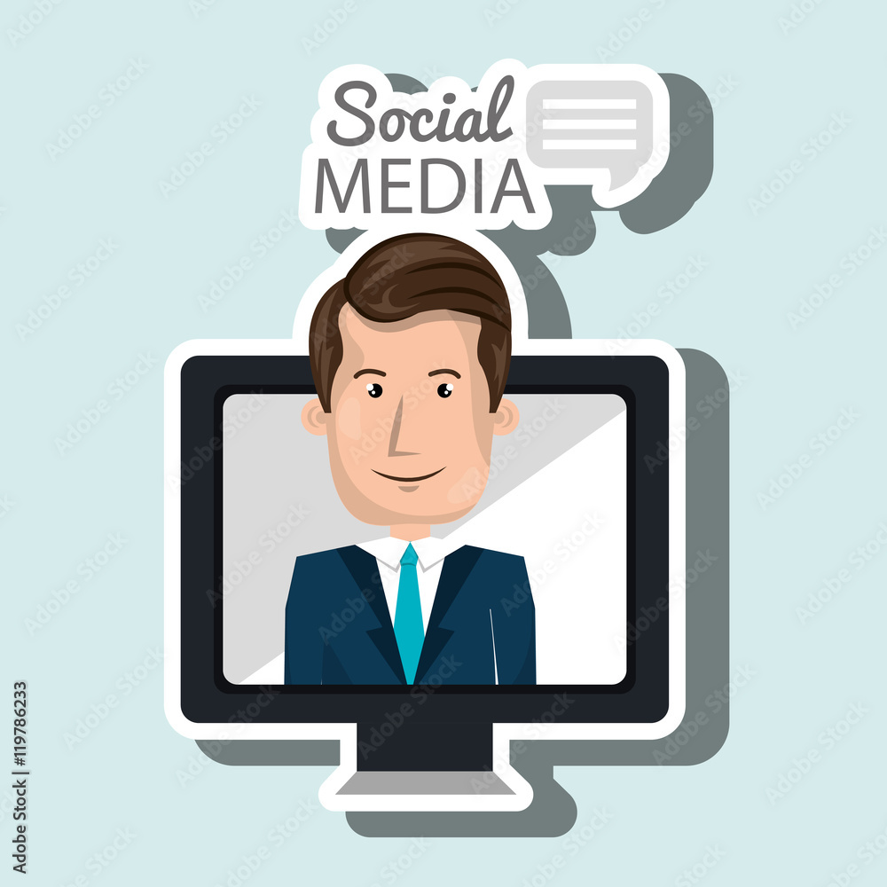 man social media apps vector illustration eps10 man social media apps vector illustration eps10
