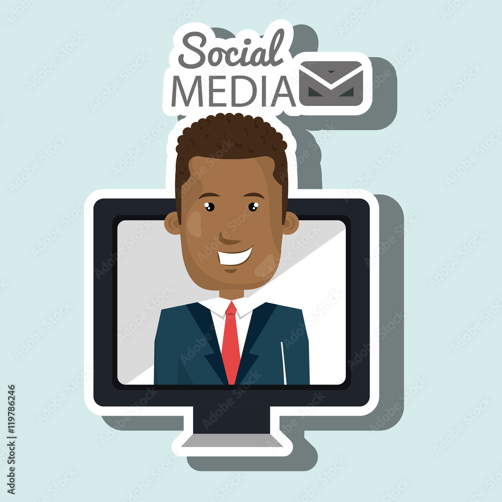 man social media apps vector illustration eps10 man social media apps vector illustration eps10