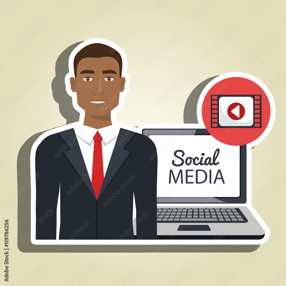 man social media apps vector illustration eps10 man social media apps vector illustration eps10