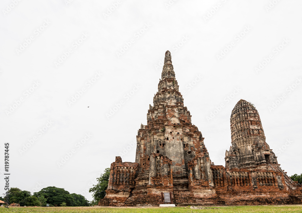 ancient ruin of thailand temple, Ayutthaya