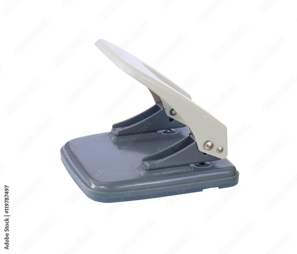 paper hole puncher isolated on white background paper hole puncher isolated on white background