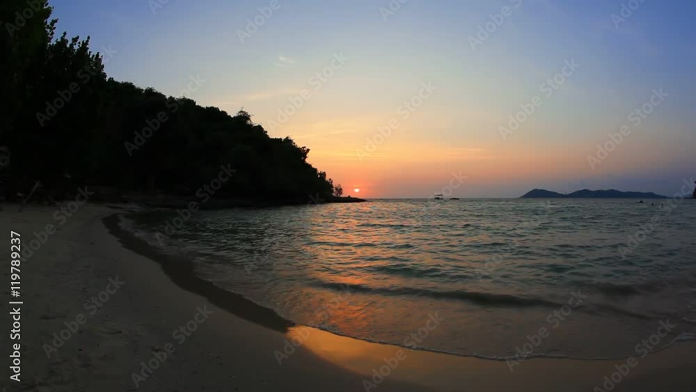 beautiful sky and sea ripple on tropical sandy beach at sunset time from fisheye lens, high definition, Full HD, 1920x1080 beautiful sky and sea ripple on tropical sandy beach at sunset time from fisheye lens, high definition, Full HD, 1920x1080