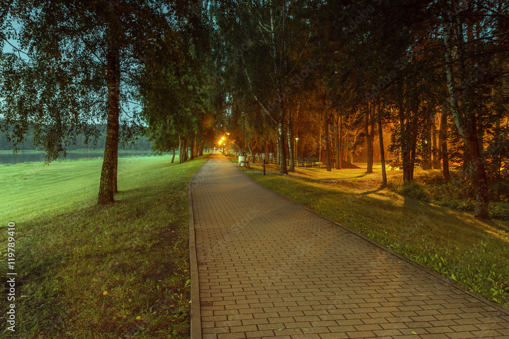 Path in evening