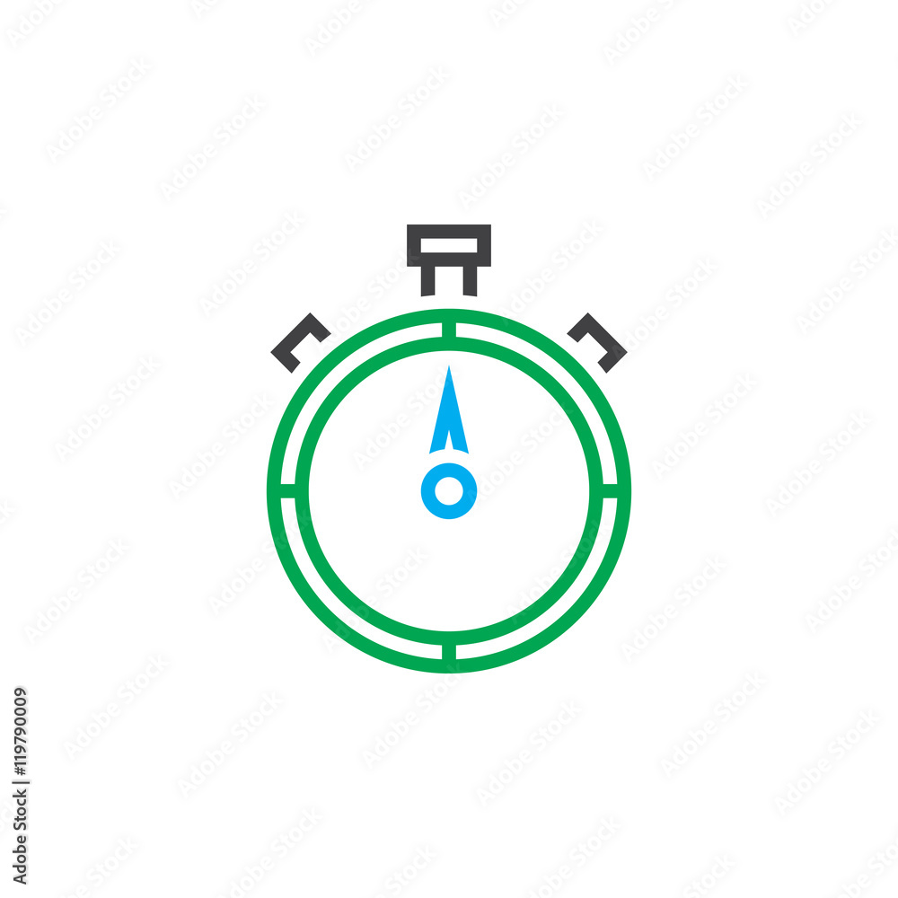 stopwatch line icon, outline vector logo illustration, linear pictogram isolated on white stopwatch line icon, outline vector logo illustration, linear pictogram isolated on white