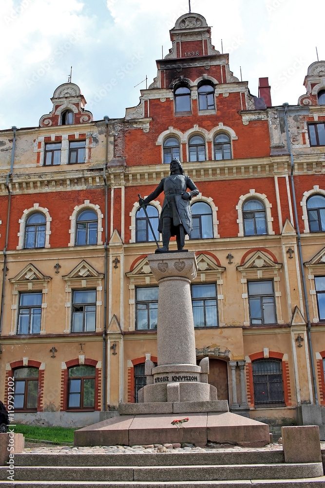 Fototapeta premium Monument to Torgils Knutsson in Vyborg, Russia