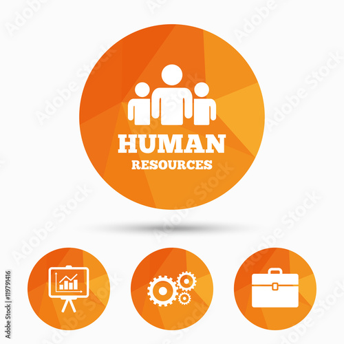 Human resources and Business. Presentation board