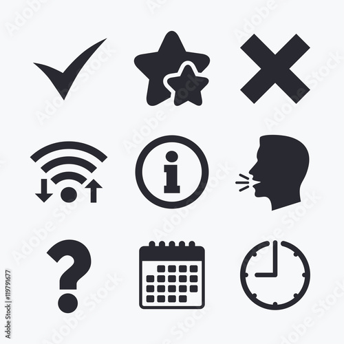 Information icons. Question FAQ symbol. © blankstock