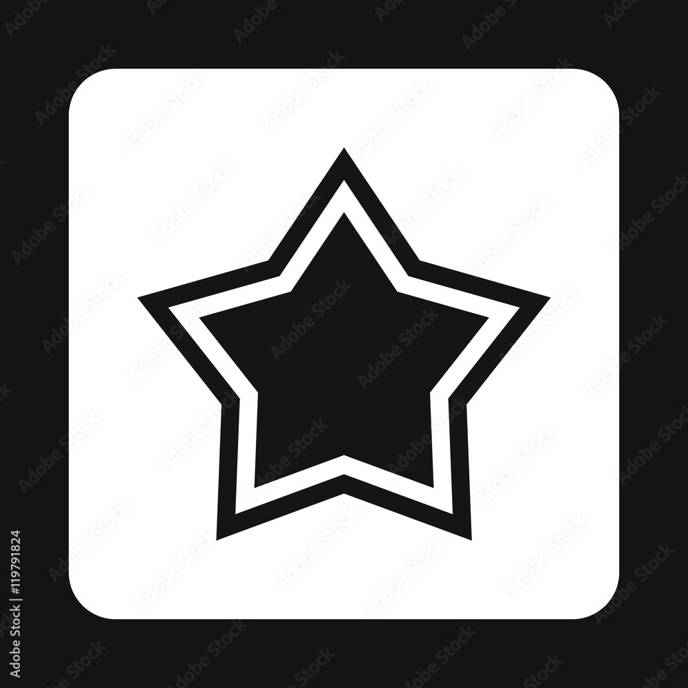 Star icon in simple style isolated on white background. Figure symbol Star icon in simple style isolated on white background. Figure symbol