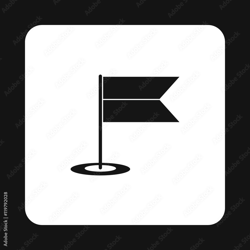 Flag in JPS icon in simple style isolated on white background. Navigation symbol Flag in JPS icon in simple style isolated on white background. Navigation symbol