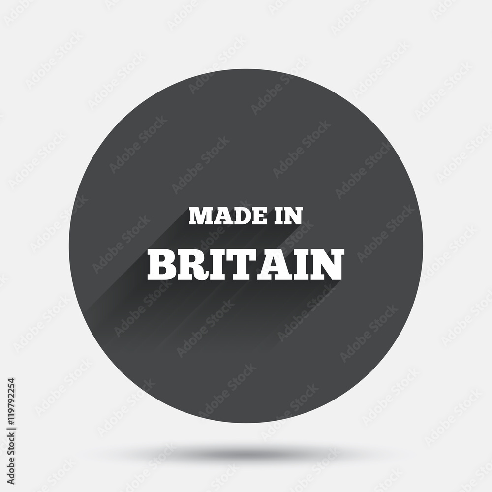 Made in Britain icon. Export production symbol. Made in Britain icon. Export production symbol.