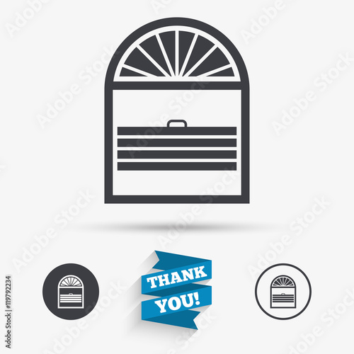 Louvers plisse sign icon. Window blinds jalousie