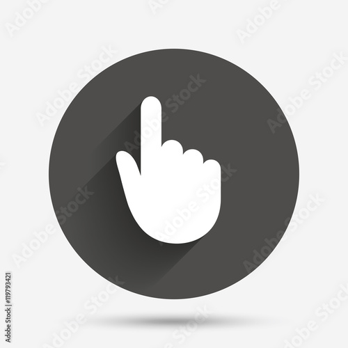 Hand cursor sign icon. Hand pointer symbol.