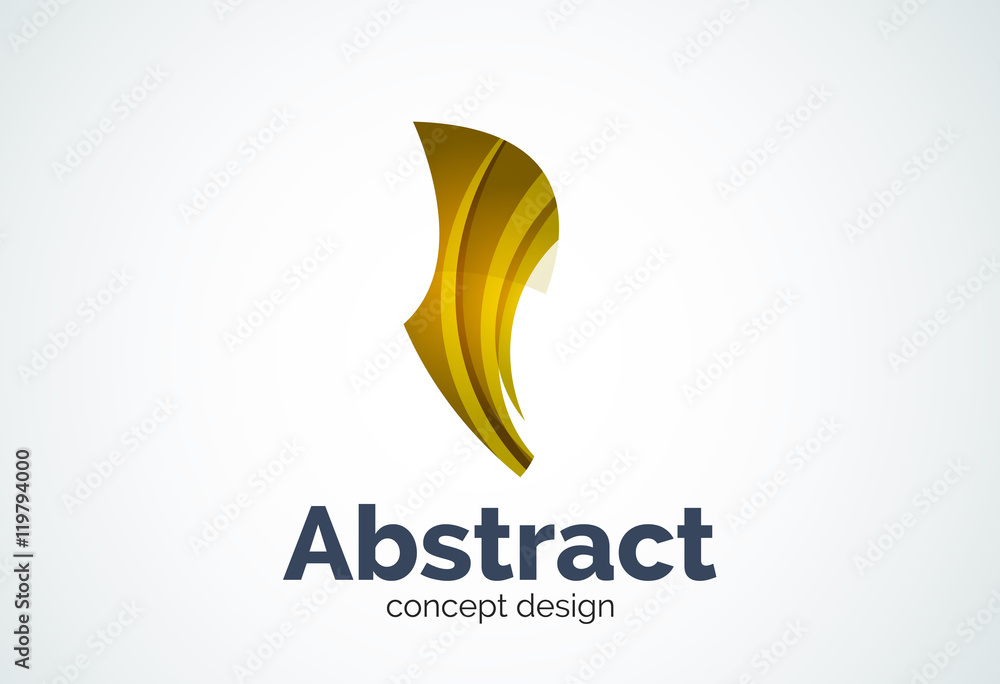 Abstract wave logo template, smooth motion concept Abstract wave logo template, smooth motion concept