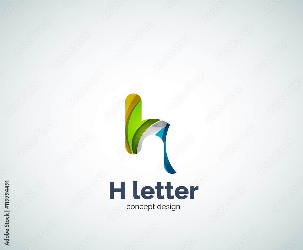 Abstract H geometric letter logo template Abstract H geometric letter logo template