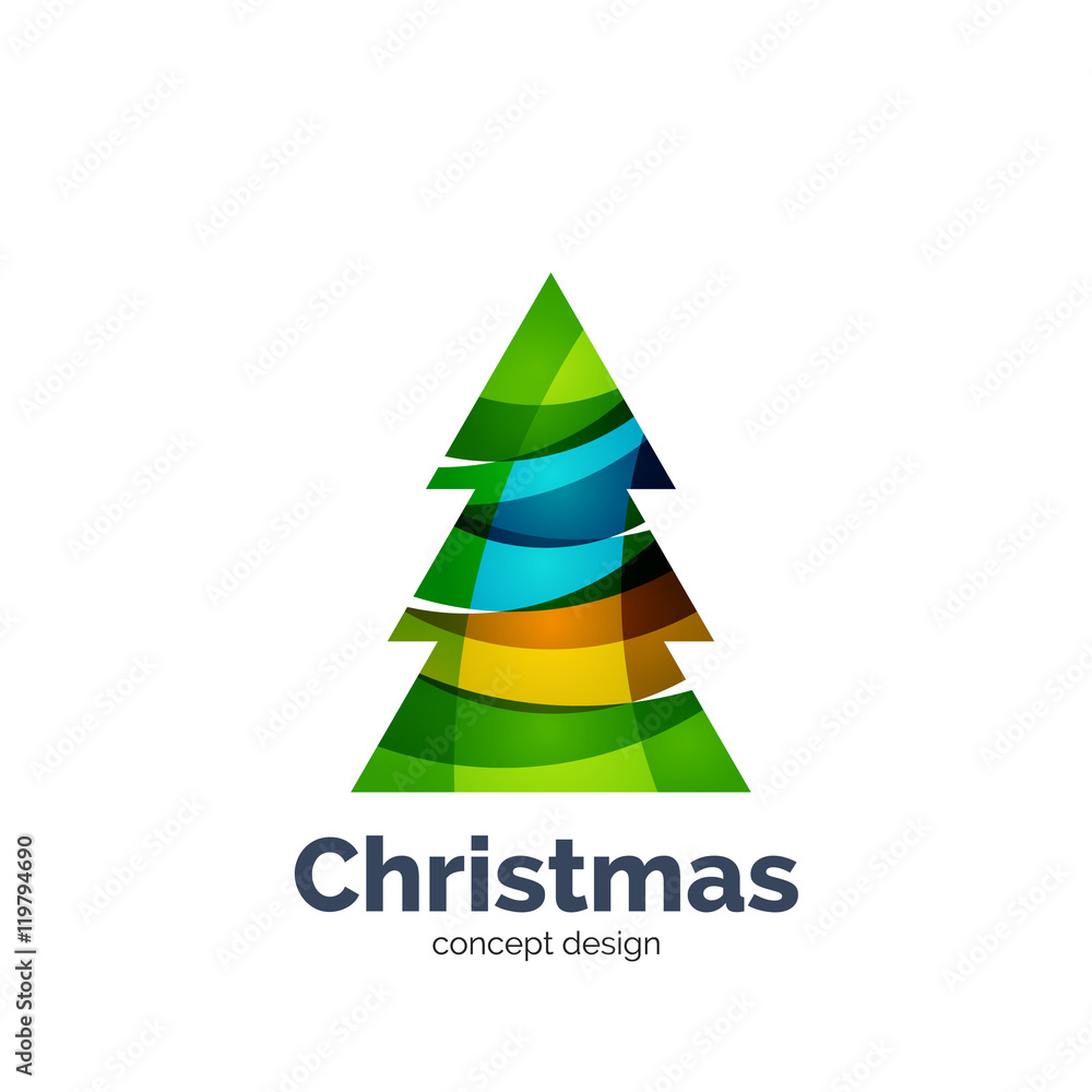 Vector abstract geometric Christmas tree icon Vector abstract geometric Christmas tree icon