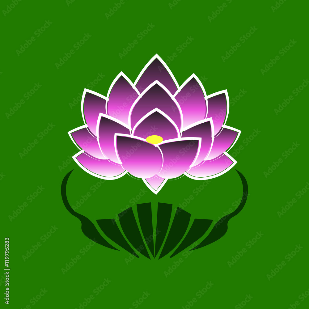 purple lotus flower clip art