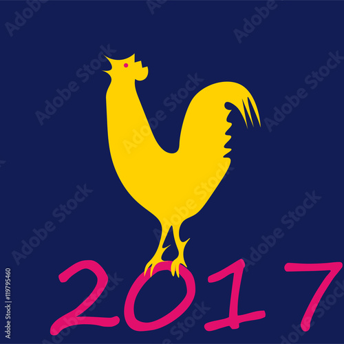 A vector illustration of year of rooster design for Chinese New Year celebration