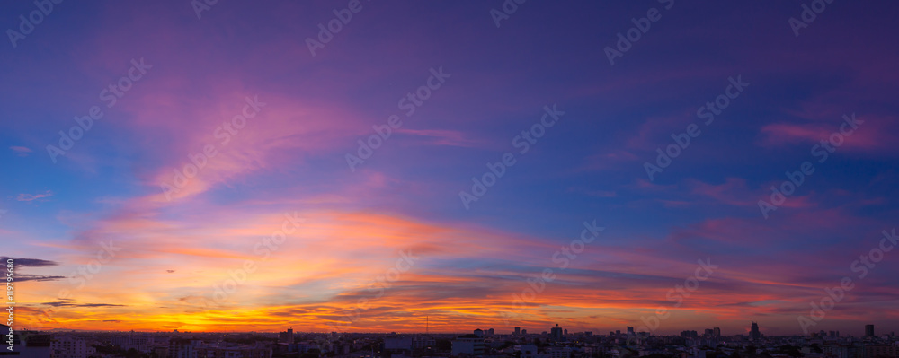 Sunrise sky in Bangkok Thailand