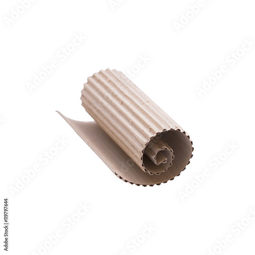 Roll cardboard isolated on white background
