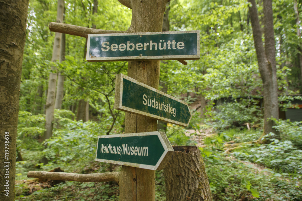 Guidepost in Roemhild, Germany, 2016