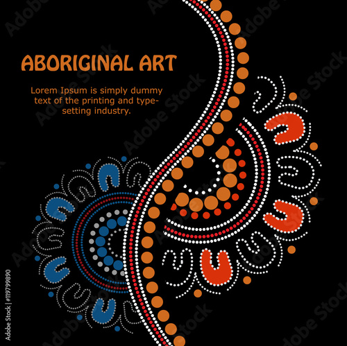 Aboriginal art vector Banner