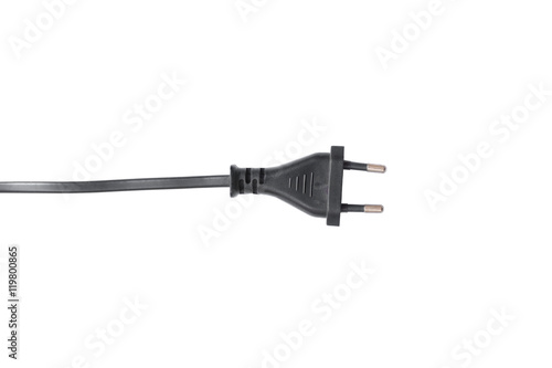 Photography Electric plug isolated on the white background..