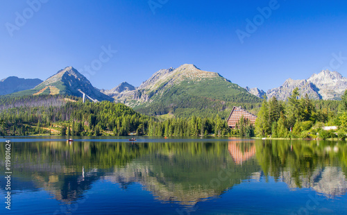 lake scenery landscape in high tatras