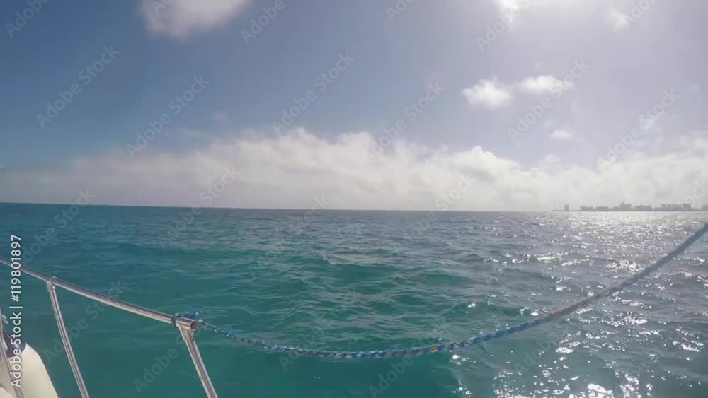 custom made wallpaper toronto digitalslow motion boat on caribbean sea