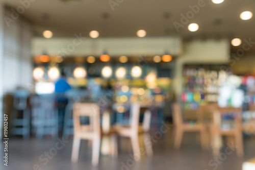 Blur coffee shop or cafe restaurant