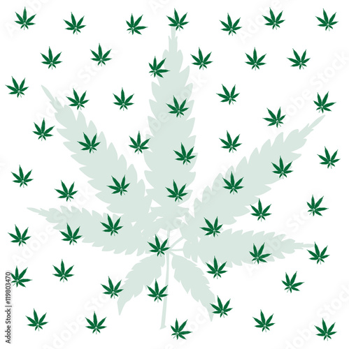 Cannabis Leaf Background © Al