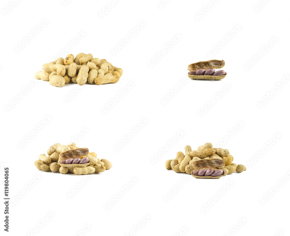 peanuts isolated on white peanuts isolated on white