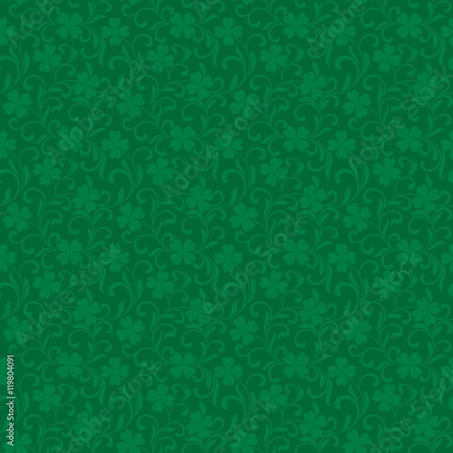 Seamless vector pattern with clover for St.Patrick day