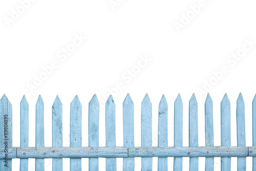 Wooden fence background isolated over white