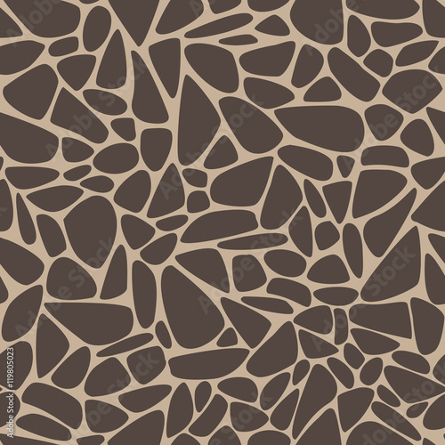 Seamless pattern of brown stones