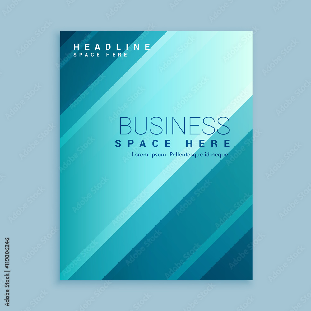 business brochure template with blue stripes business brochure template with blue stripes