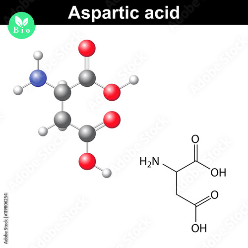 Aspartic acid chemical structure