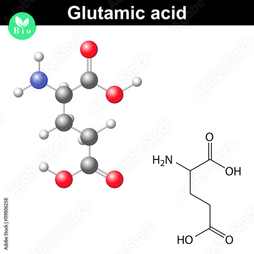 Glutamic acid chemical structure