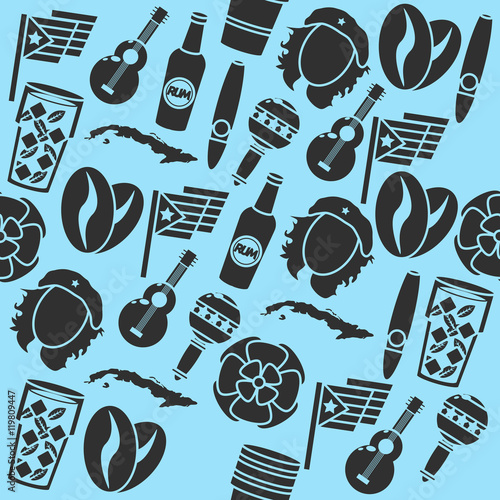 Hand drawn cuba pattern