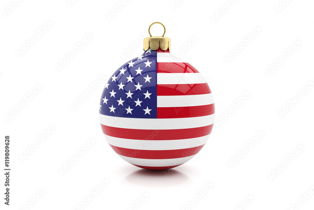 Weihnachtskugel USA StockIllustration Adobe Stock