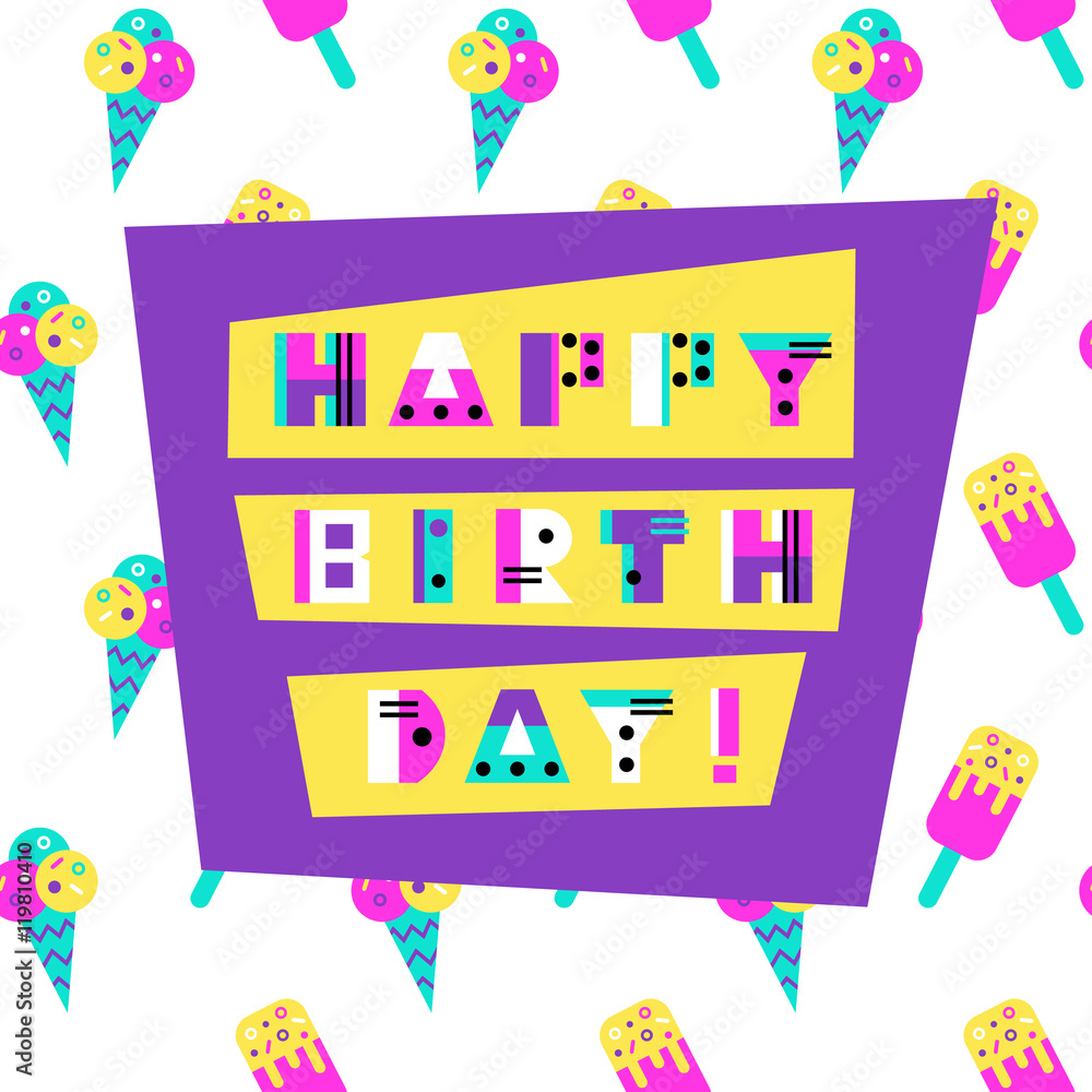 Happy birthday greeting card