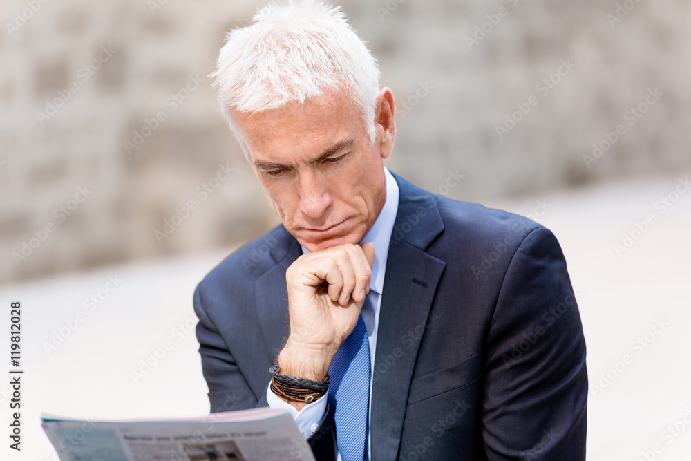 Portrait of confident businessman outdoors Portrait of confident businessman outdoors