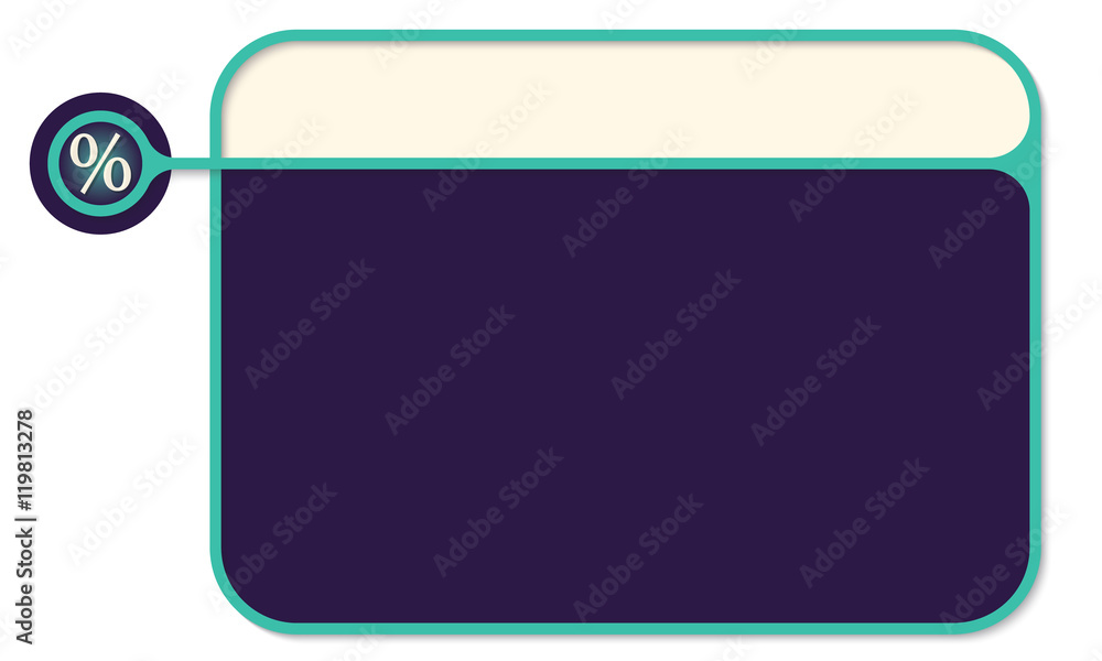 Vector text box for your text and percent symbol Vector text box for your text and percent symbol