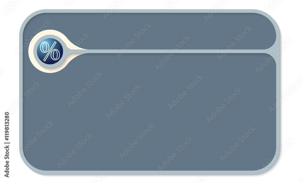Vector text box for your text and percent symbol Vector text box for your text and percent symbol