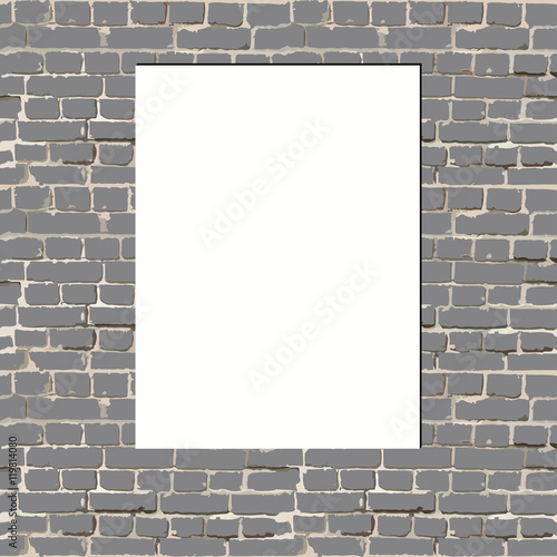 Wallpaper Mural vector canvas isolated on brickwork background. business template, presentation cover. Whatman size and color can be changed. Graphic clip art illustration concept. Interior room design, Art gallery Torontodigital.ca