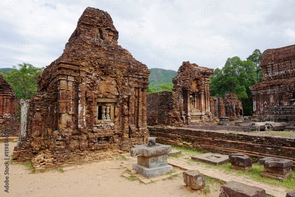 The My Son temple complex in Central Vietnam The My Son temple complex in Central Vietnam