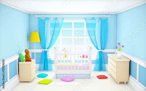 classic baby room blue