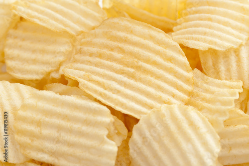 Background texture of crinkle cut crisps