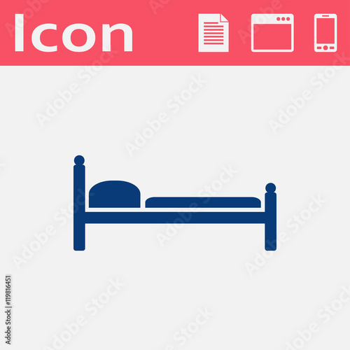 bed vector flat icon